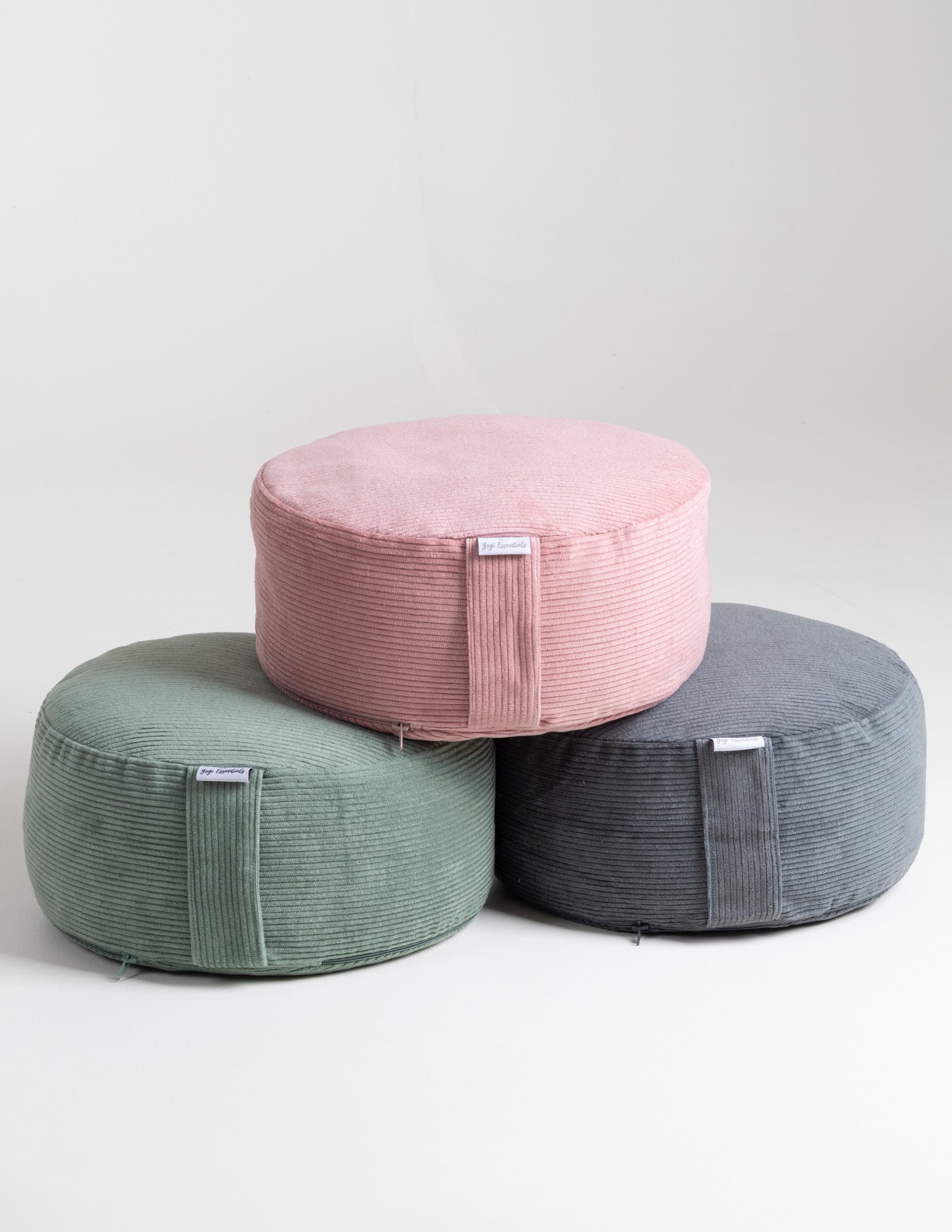 Yogi Essentials Yoga en pilates Ribstoffen Meditatiekussen - Eucalyptus