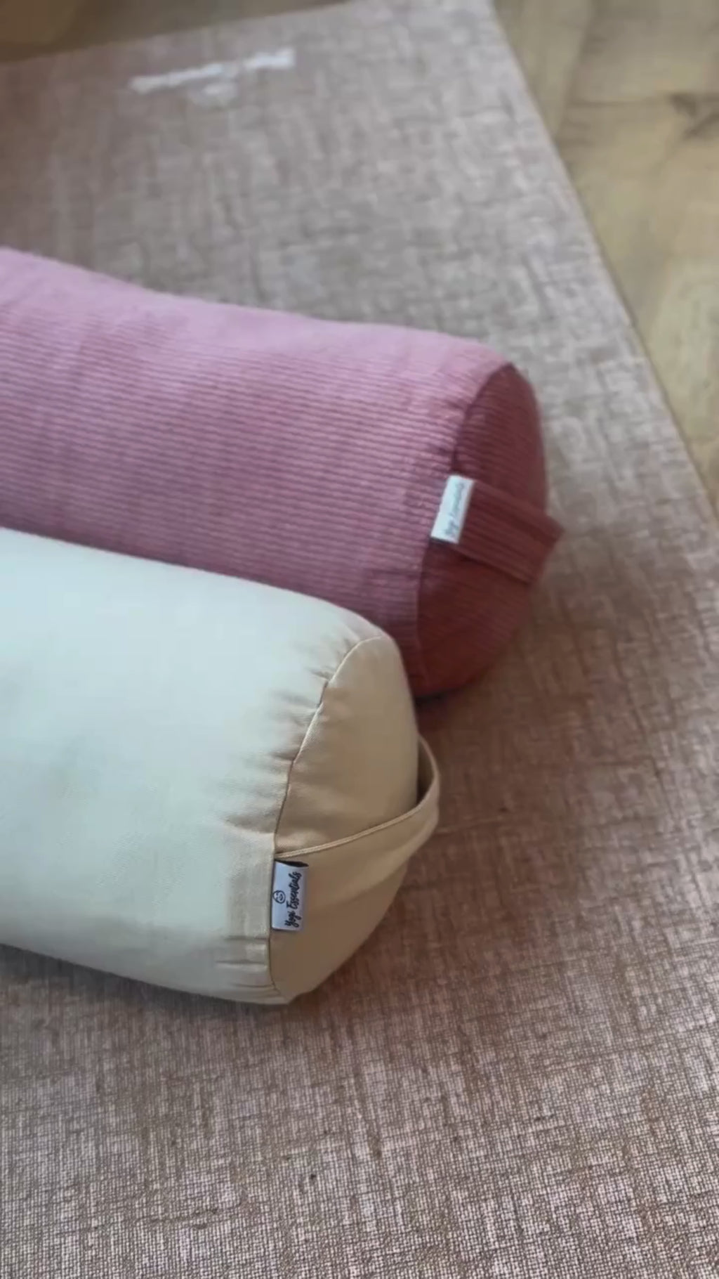 NEW Katoenen Yoga Bolster - Beige