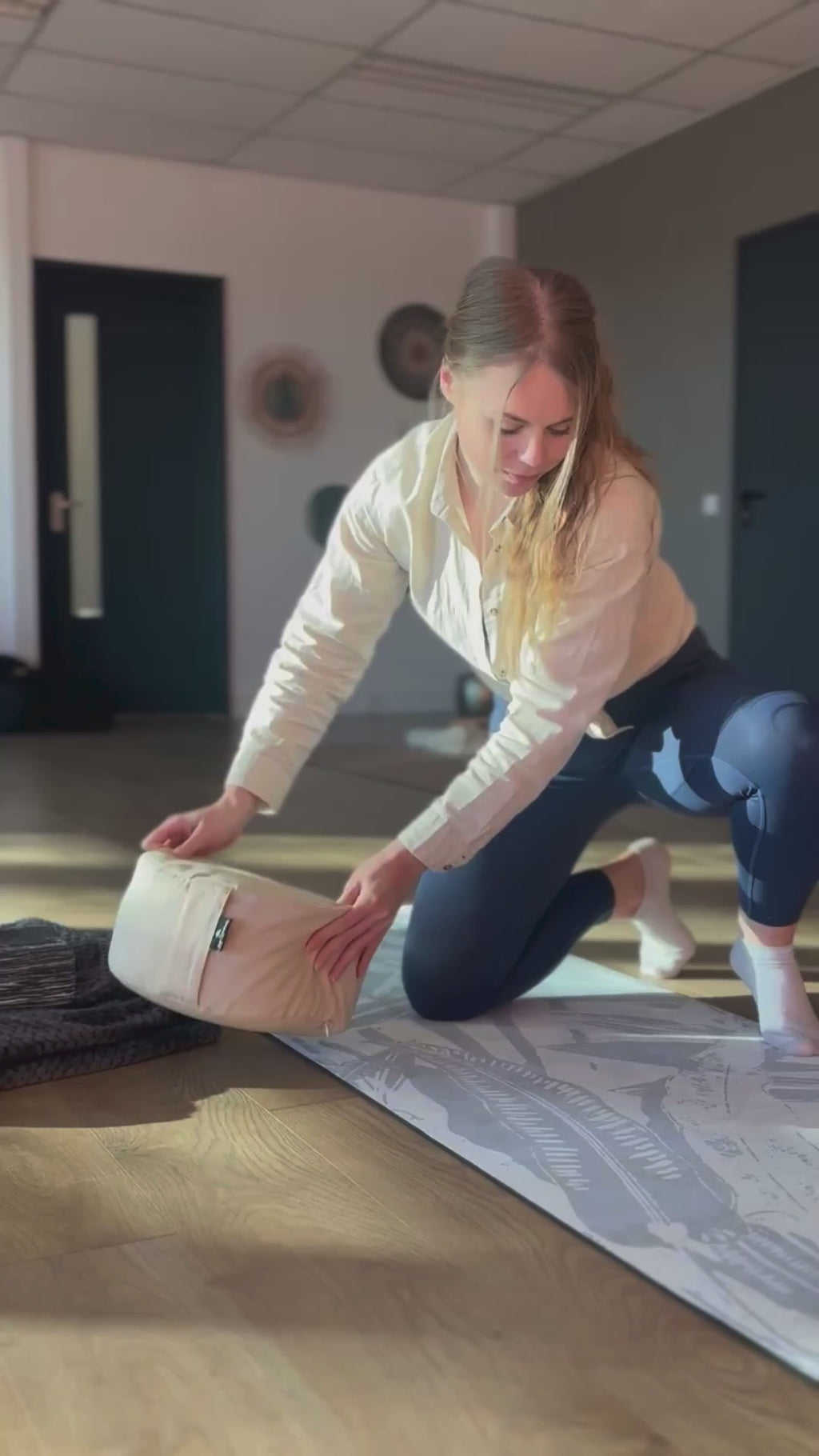 Katoenen Meditatiekussen - Beige