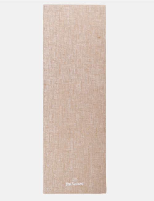 Yogi Essentials Yoga- en pilatesmatten Jute Eco Yogamat Logo - Zand