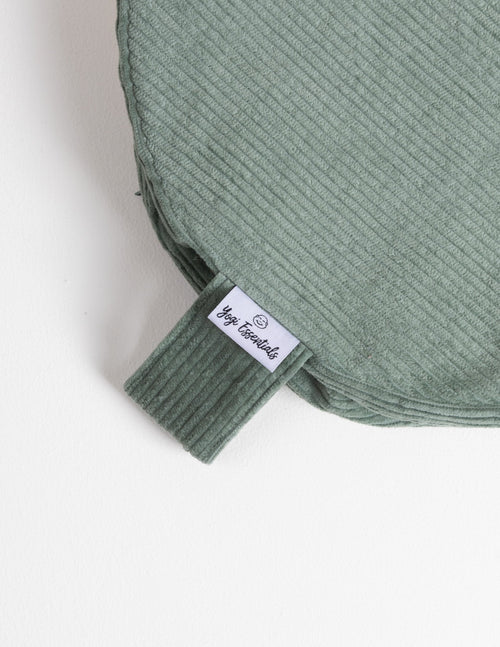 Yogi Essentials Meditatiekussen Losse Hoes - Ribstoffen Meditatiekussen - Sage