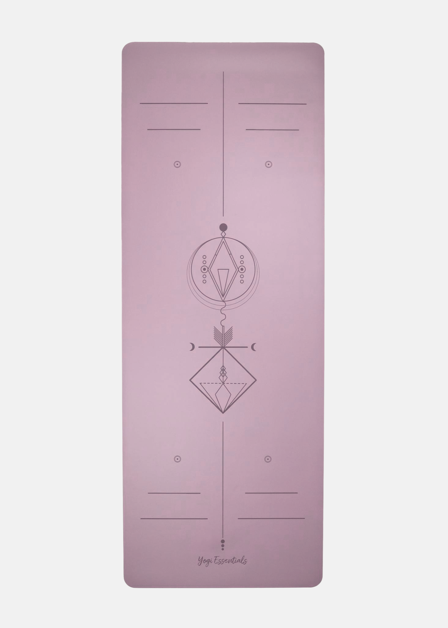 Yogi Essentials Yoga- en pilatesmatten NEW Natuurrubber Yogamat - Alignment - Lavender