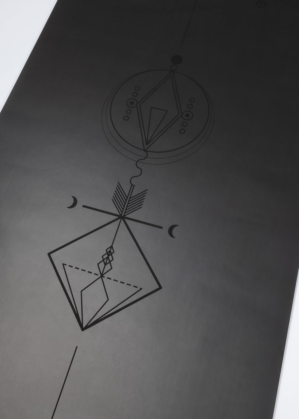 Yogi Essentials Yoga- en pilatesmatten NEW Natuurrubber Yogamat - Alignment - Zwart