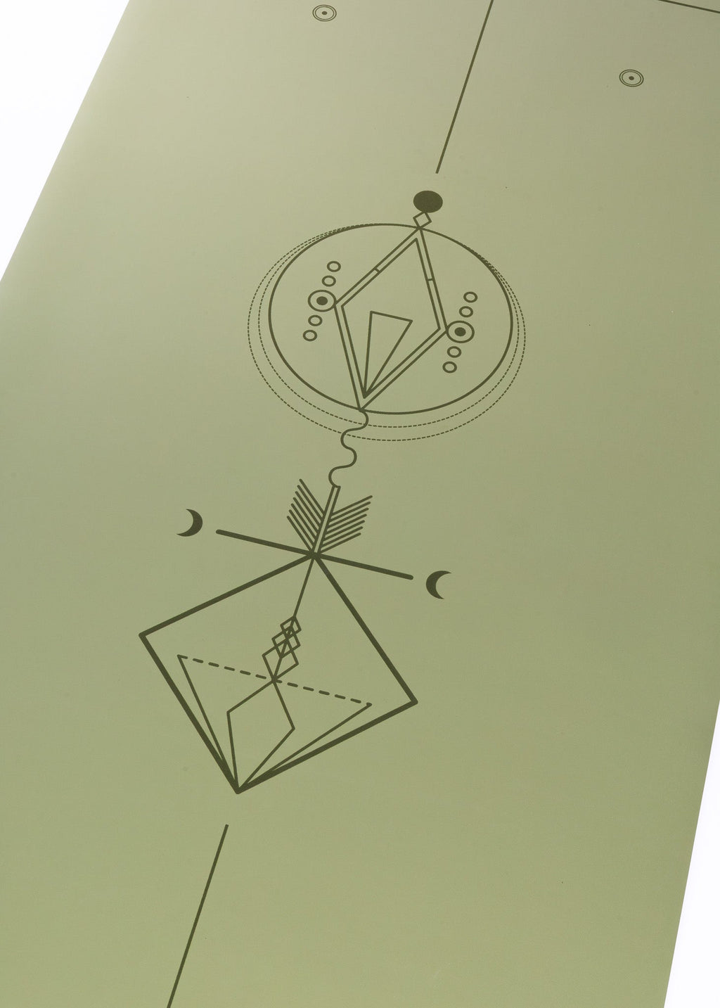 Yogi Essentials Yoga- en pilatesmatten NEW Natuurubber Yogamat - Alignment - Groen