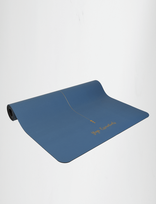 Yogi Essentials Yoga- en pilatesmatten PU Rubber Yoga Mat Mandala - Dark Blue + Gratis Tas