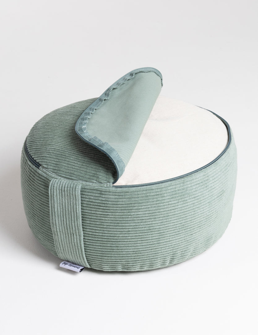 Yogi Essentials Yoga en pilates Ribstoffen Meditatiekussen - Eucalyptus