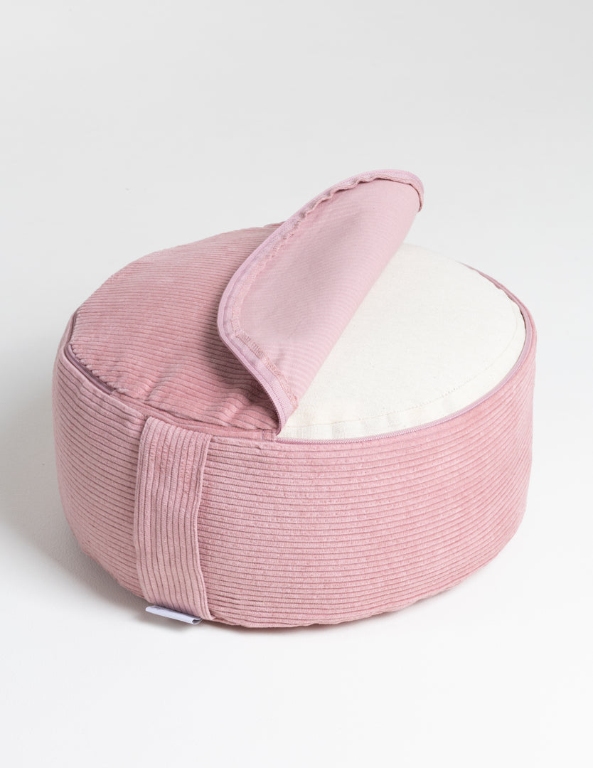 Yogi Essentials Yoga en pilates Ribstoffen Meditatiekussen - Roze