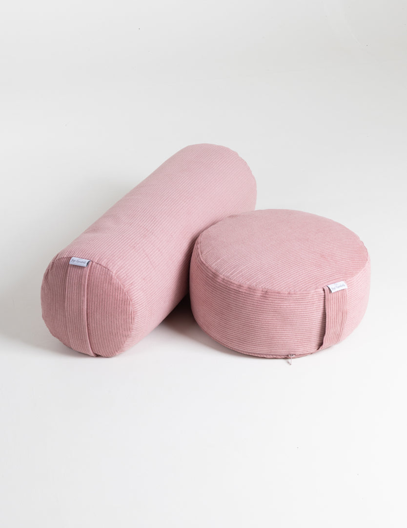 Yogi Essentials Yoga en pilates Ribstoffen Meditatiekussen - Roze