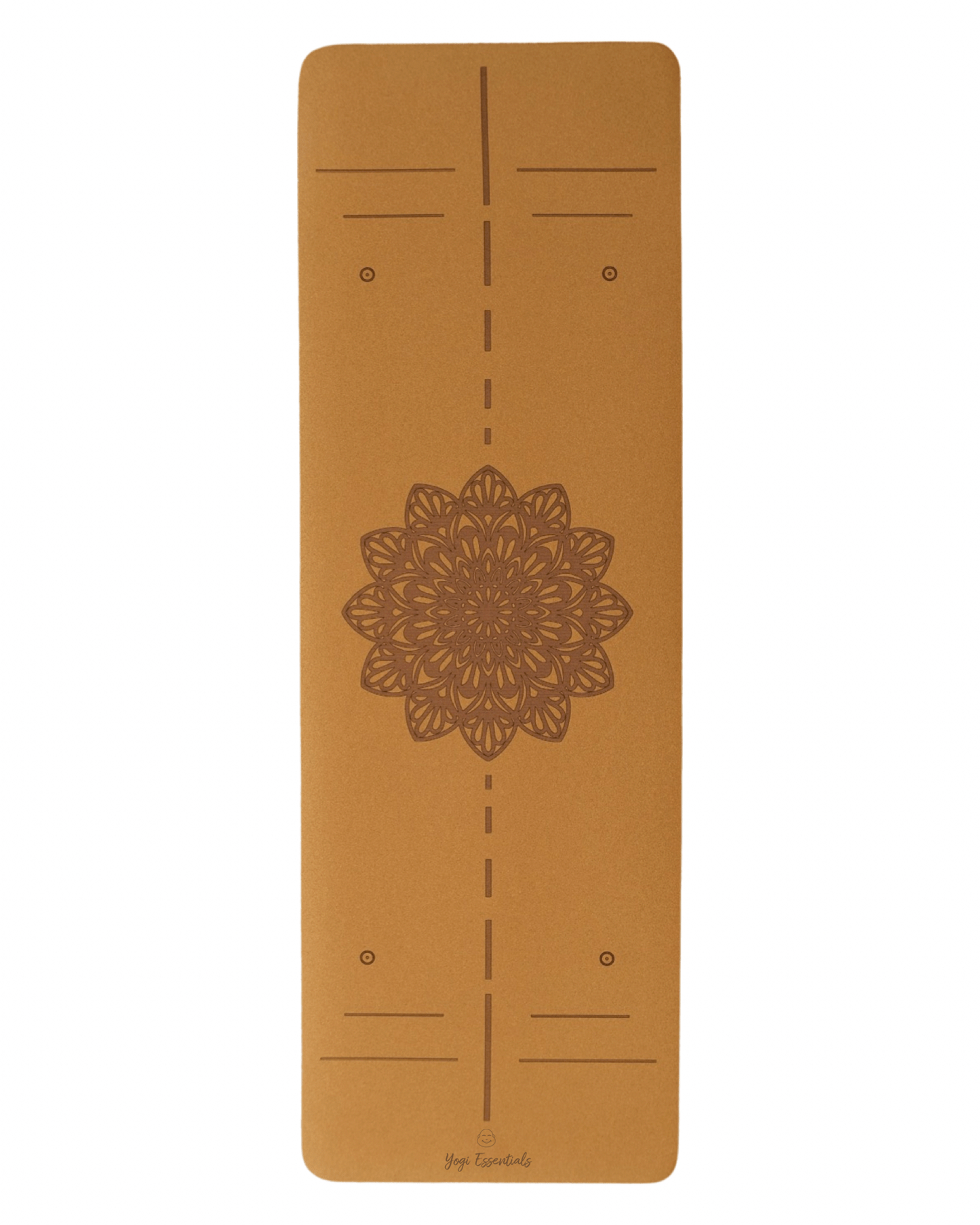 Yogi Essentials Yoga- en pilatesmatten Yoga mat kurk - Alignment mat - 6 mm dik