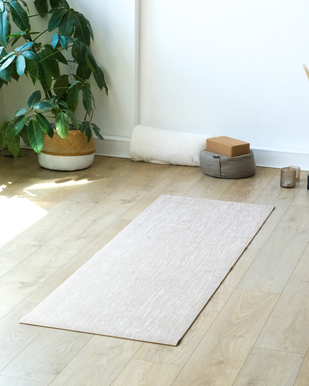 Yogi Essentials Yoga- en pilatesmatten Yogamat jute sand - 5mm