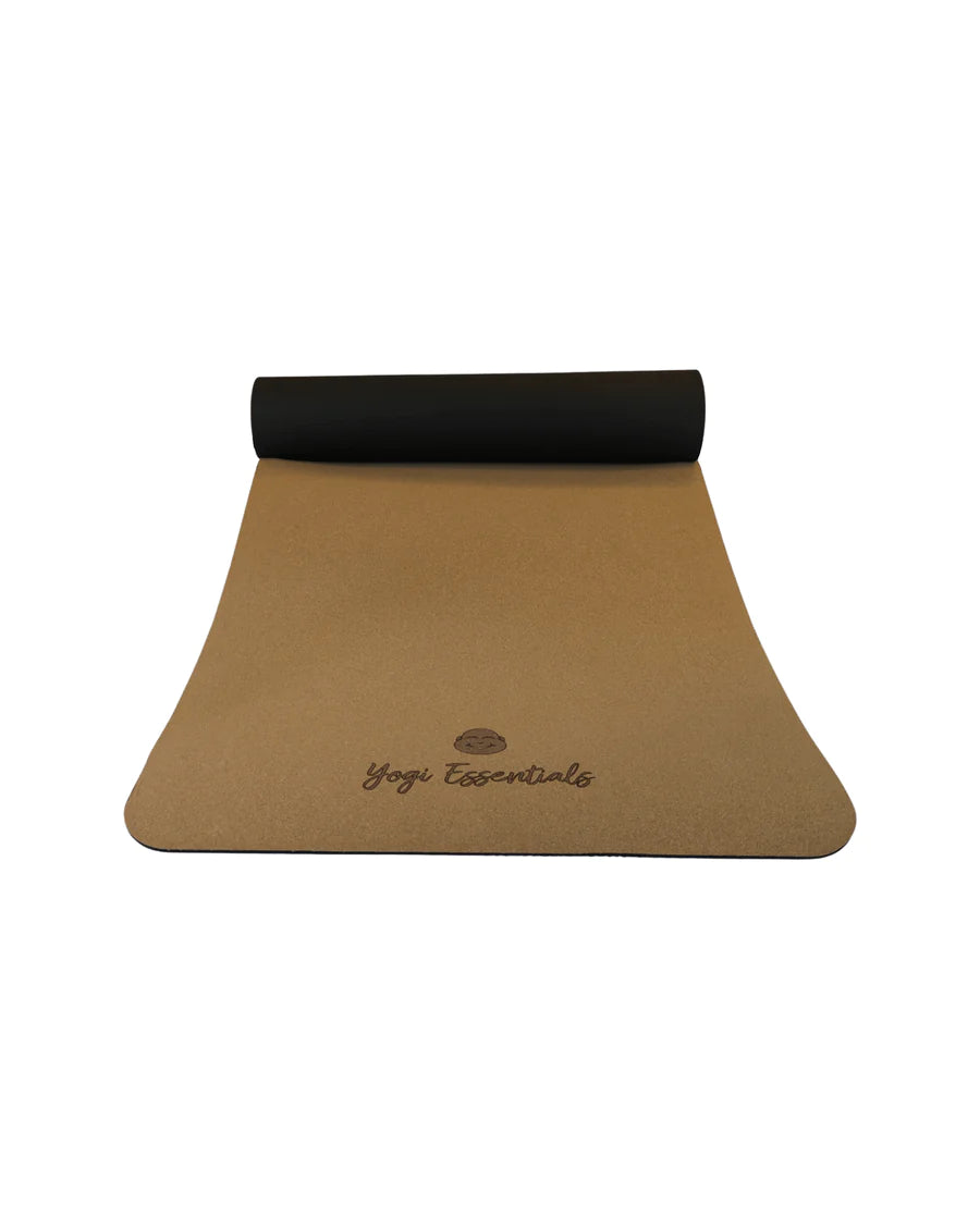 Yogi Essentials Pakket Yoga mat kurk, meditatiekussen en oogkussen - Taupe